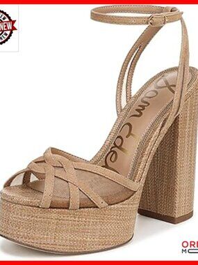 Strappy Block Heel Platform Sandals 4.88 Inch Heel Dress Occasion